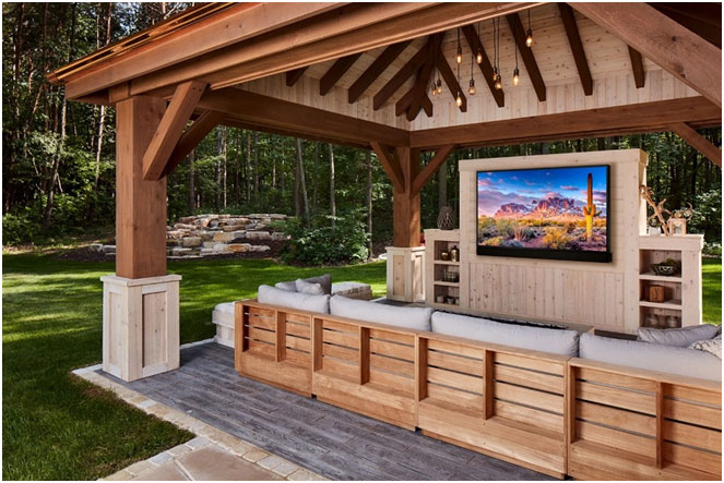 Outdoor tv deals entertainment center